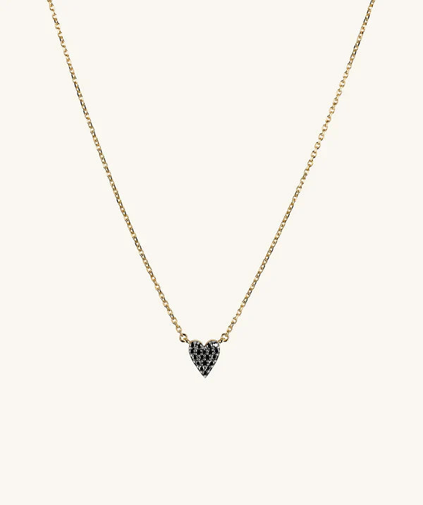 Mini Heart Pavé Diamond Necklace